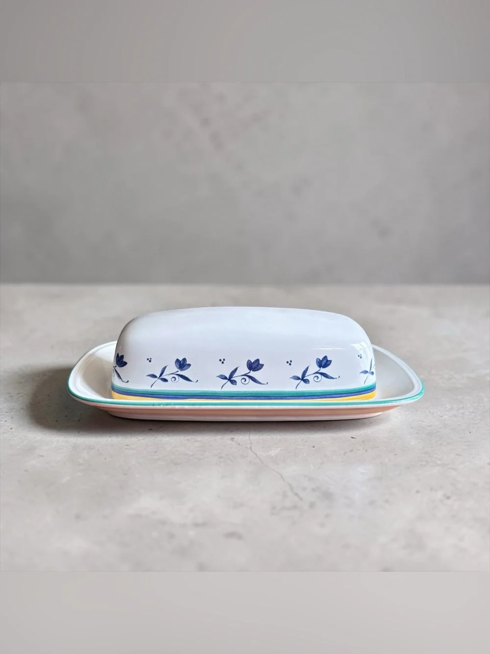 Vintage Studio Nova Skylight Ceramic Covered Butter Dish